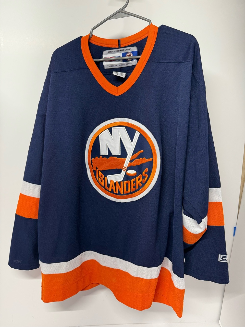 CCM Navy and Orange NY Islanders Hockey Jersey